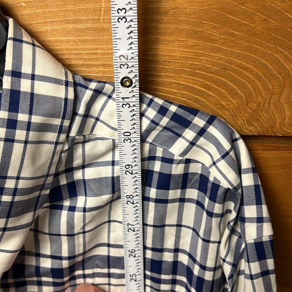 ORVIS Classic Fit Mens Button Shirt Blue Plaid 26 PTP XL Event wedding office - Picture 7 of 10